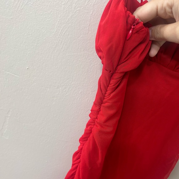 Princess Polly Penney Mini Dress Red Sz 2 - Picture 9 of 9